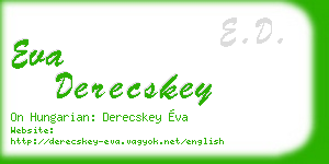 eva derecskey business card