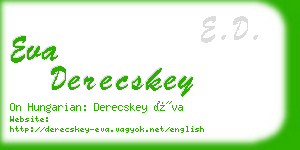 eva derecskey business card